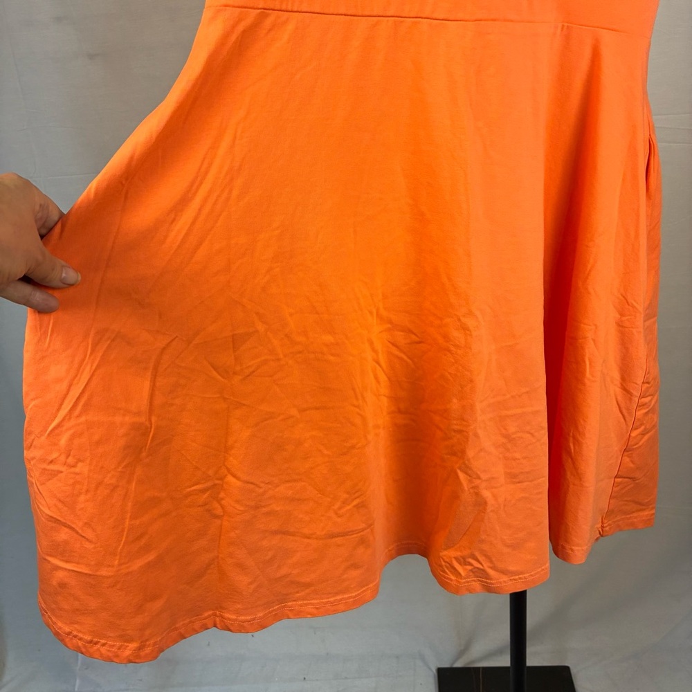 Pact Organic Cotton Coral Fit & Flare Dress M - Picture 5 of 8